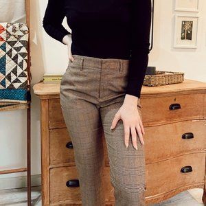 Gap Brown Plaid Capri Trousers (size US 8 petite)